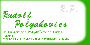 rudolf polyakovics business card